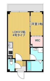 ルクス西宮北口(1LDK/1階)の間取り写真