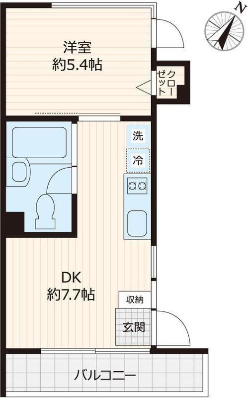 向丘・旬創館(1DK/2階)の間取り写真