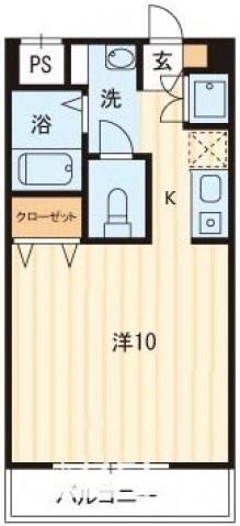 リミエール野口(1K/3階)の間取り写真