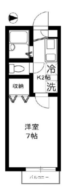 フレアプランドールB棟(1K/1階)の間取り写真