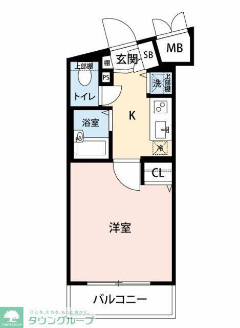 マイナビSTAYミライエ渋谷グランド(1K/2階)の間取り写真