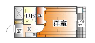 ジャルダン三田5番館(1K/2階)の間取り写真