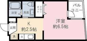オークヒルズ(1K/2階)の間取り写真