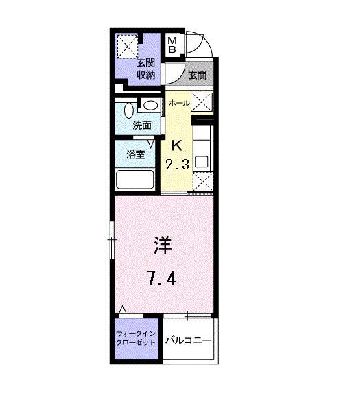 グレイスフル(1K/3階)の間取り写真