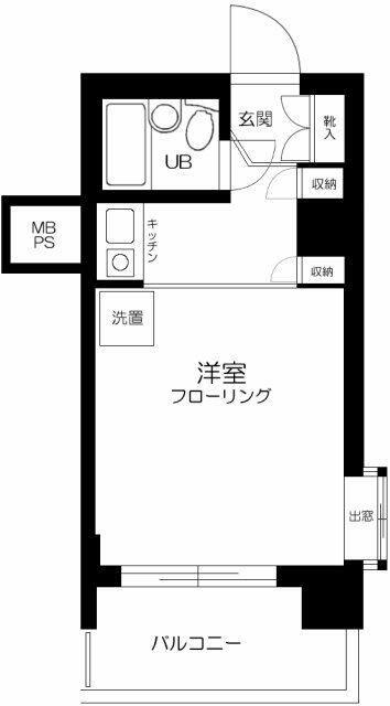 ライオンズマンション横浜第三(ワンルーム/3階)の間取り写真