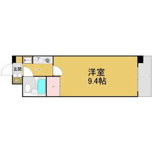 フィオーレ古出来(1K/1階)の間取り写真