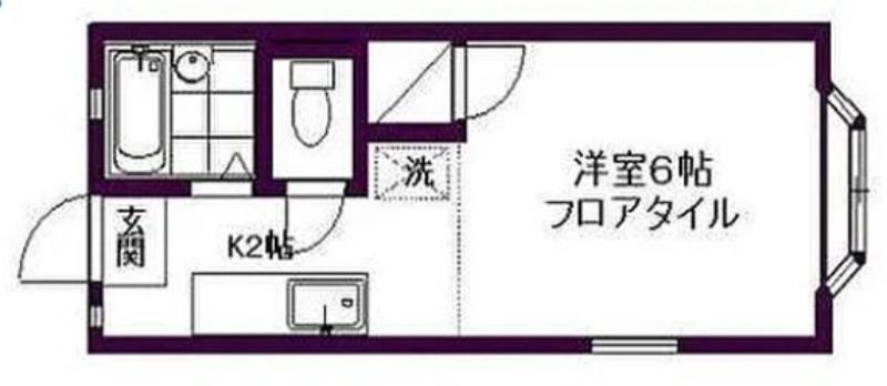 メゾネット西大井(ワンルーム/1階)の間取り写真