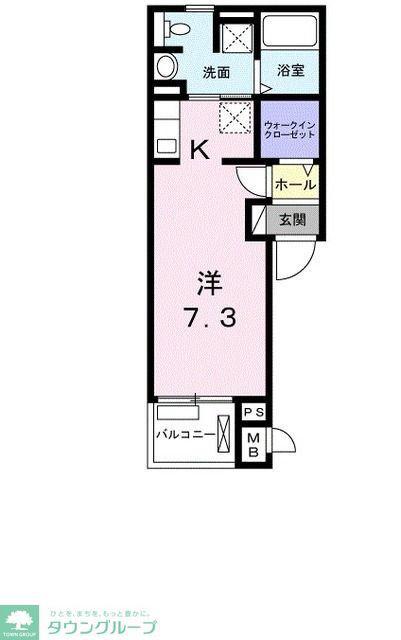 エムズレジデンス(ワンルーム/2階)の間取り写真