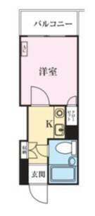 グリーンビレッジ(1K/3階)の間取り写真