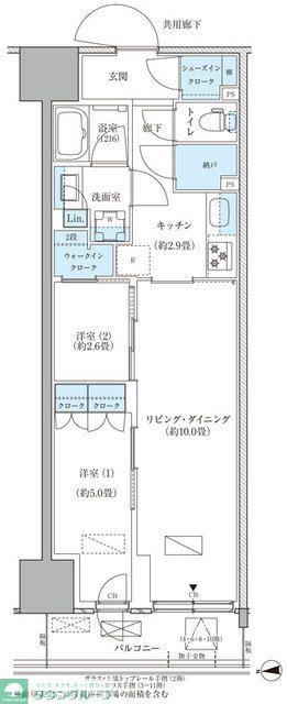 パークアクシス品川天王洲アイル(2LDK/11階)の間取り写真
