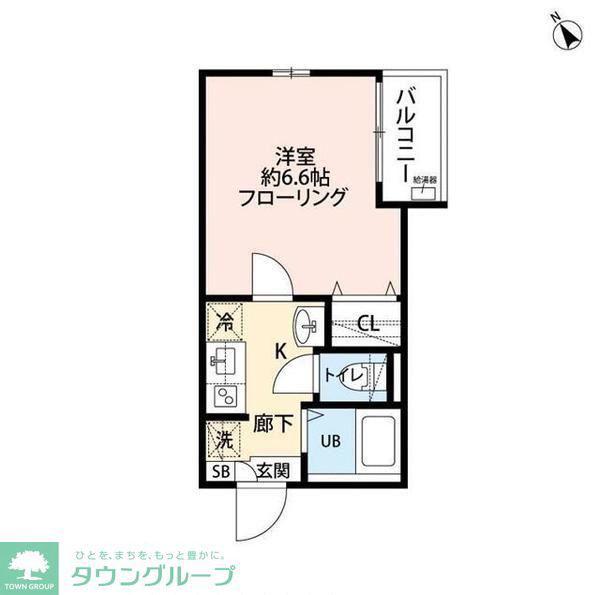 グランクオ―ル青砥(1K/2階)の間取り写真