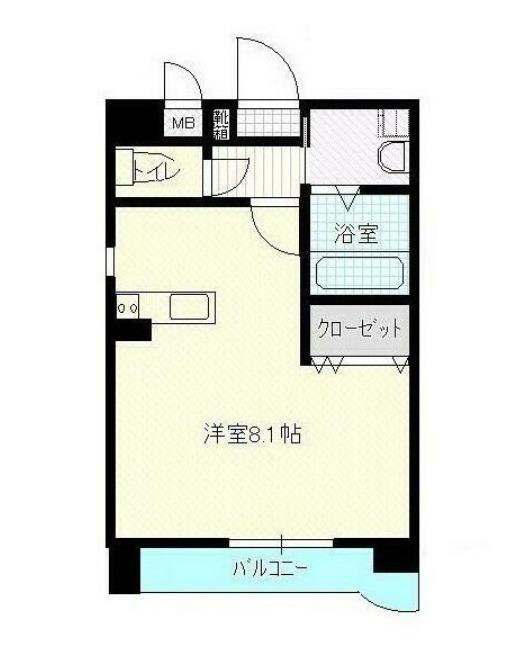 なかよしマンション塩上(ワンルーム/7階)の間取り写真