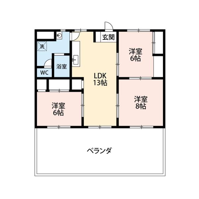 グランコート栄(3LDK/4階)の間取り写真