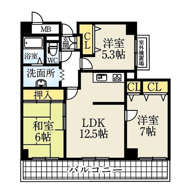 シティ南落合(3LDK/3階)の間取り写真