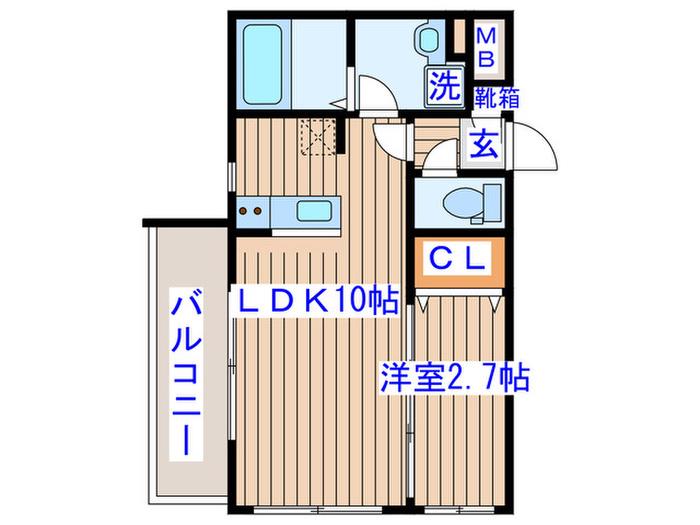 サンシャイン太子堂(1LDK/1階)の間取り写真