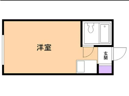 カトル・セゾン(ワンルーム/3階)の間取り写真