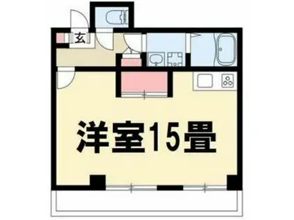 ステップI(ワンルーム/4階)の間取り写真