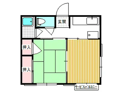 コメット椙山 1号棟(2K/1階)の間取り写真