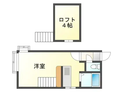 RAD N II(1K/2階)の間取り写真