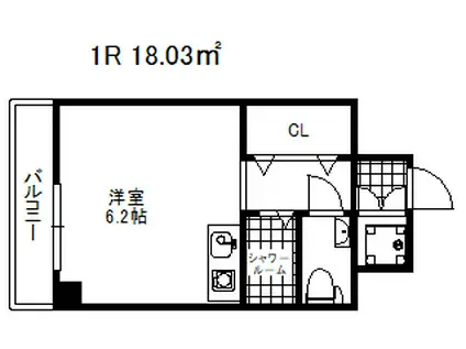 ワコーレ・プラティーク神戸深江駅前(1K/2階)の間取り写真