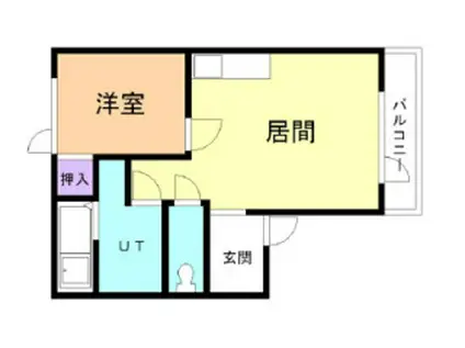 ドリームハイツII(1LDK/1階)の間取り写真