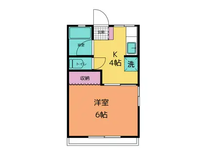 ハイツ兼松(1K/1階)の間取り写真