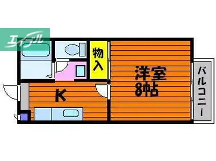 GB奥田(1K/2階)の間取り写真