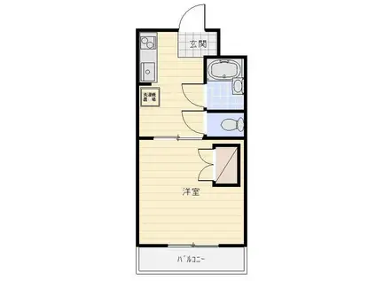 グリーンハイツ(1DK/2階)の間取り写真