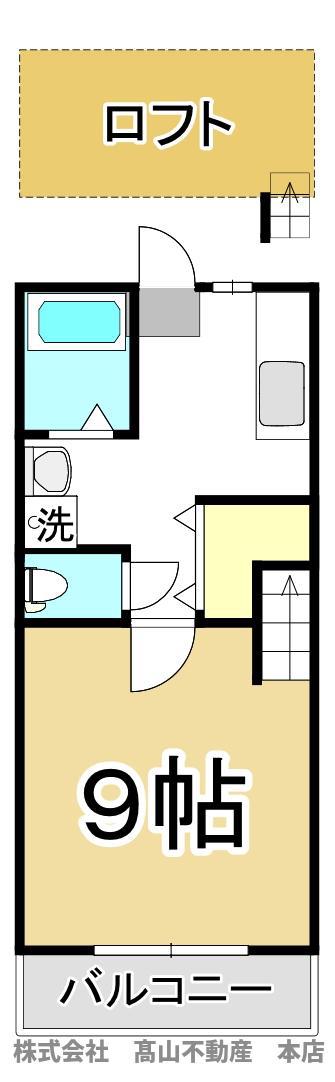 ジェニファーIV(1K/1階)の間取り写真