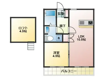 シーブリーズ(1LDK/1階)の間取り写真