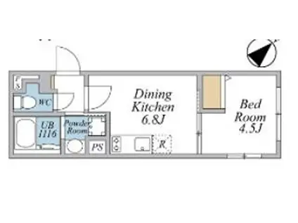 リーガランド武蔵小山(1DK/3階)の間取り写真