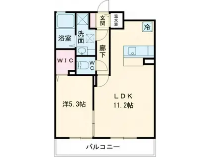 エスポワール(1LDK/2階)の間取り写真