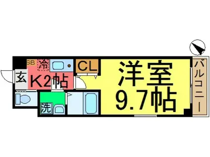 BCASA SHINKOIWA(1K/2階)の間取り写真