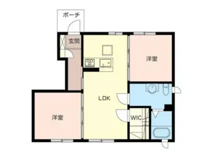 ベルメゾン市役所東(2LDK/1階)の間取り写真