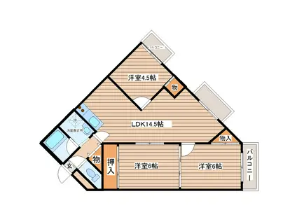 DIO-KAN(3LDK/1階)の間取り写真