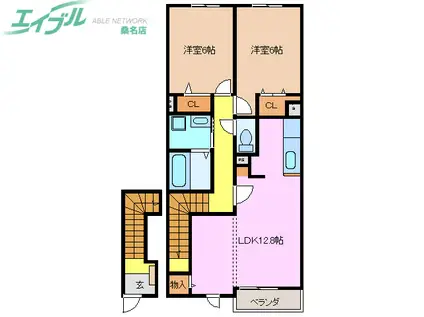 ブリッサ I(2LDK/2階)の間取り写真