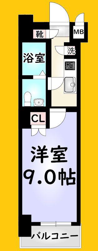 NO.63 オリエントキャピタルタワー(1K/10階)の間取り写真