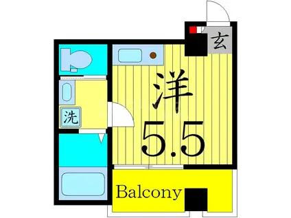 ランド・18綾瀬2丁目(ワンルーム/3階)の間取り写真