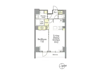 CLASSEUM仙台新寺通(1LDK/3階)の間取り写真