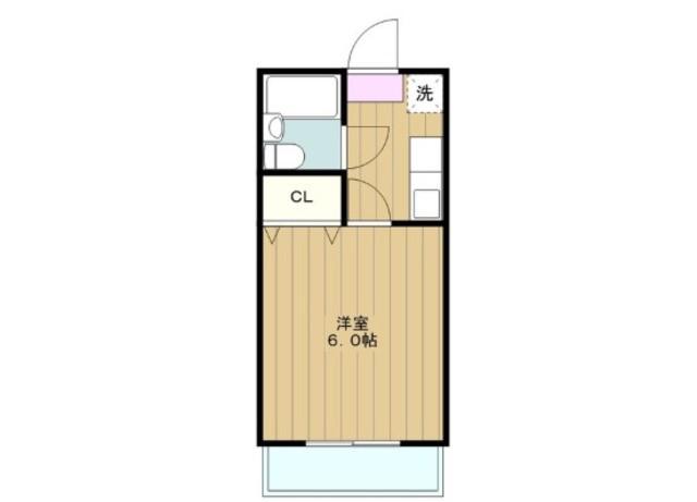 フラット87(1K/2階)の間取り写真