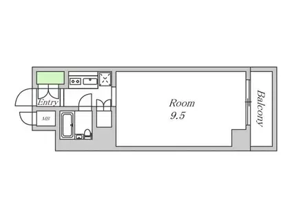 ライオンズマンション東本町(1K/5階)の間取り写真