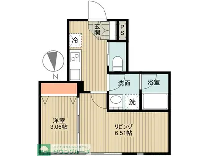 オータムコート(2K/2階)の間取り写真