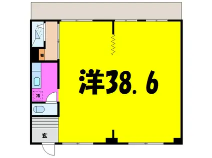 ひいらぎマンションNO5(ワンルーム/1階)の間取り写真