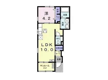 メゾン・ド・エトワール II(1LDK/1階)の間取り写真