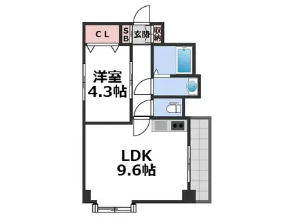 オーナーズマンション文の里(1LDK/3階)の間取り写真