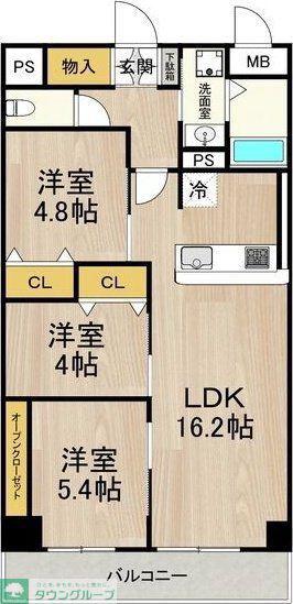 インプルーブ金山(3LDK/6階)の間取り写真