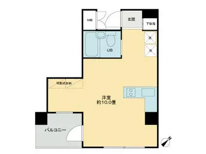 パークブリージェ井の頭(ワンルーム/4階)の間取り写真