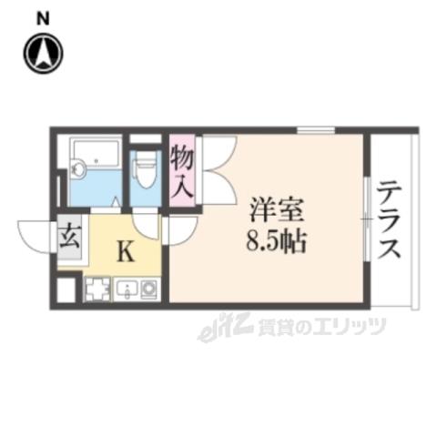 レオパレスMITOⅡ(1K/1階)の間取り写真
