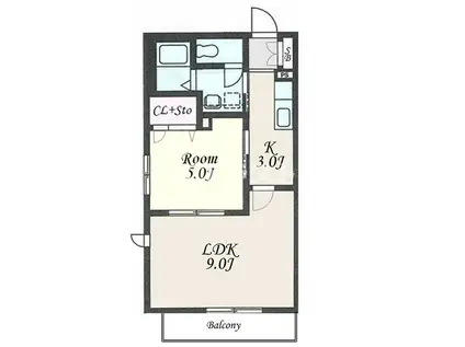 べレオ彦六(1LDK/2階)の間取り写真