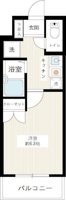 ヴェルト池袋(1K/7階)の間取り写真